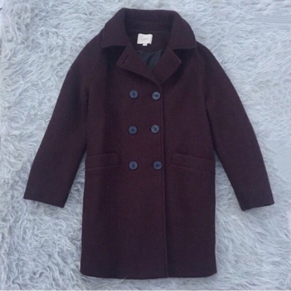 Awesome dark purple coat from LOFT - Picture 2 of 6